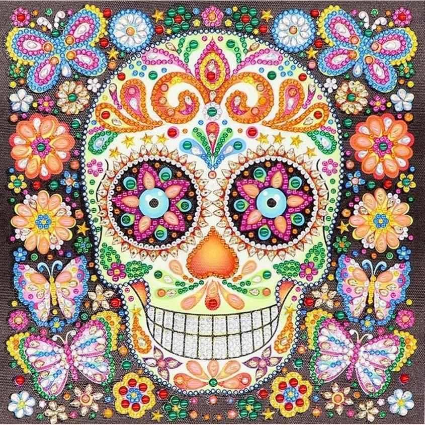 Sugar Skull-25x25cm-Special-DiamondArt.ca
