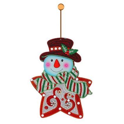 Star Snowman Wall Hanging-Star Snowman-DiamondArt.ca