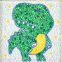 T-Rex Kid's Kit-17x17cm-Special-DiamondArt.ca