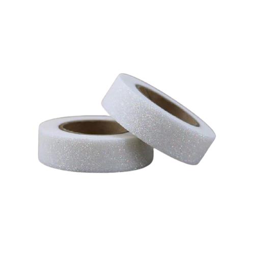 White Glitter Washi Tape (1 Roll)-1 Roll-DiamondArt.ca