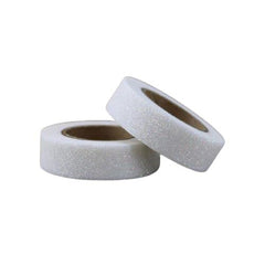 White Glitter Washi Tape (1 Roll)-1 Roll-DiamondArt.ca