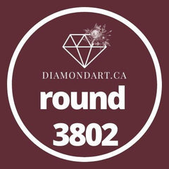 Round Diamonds DMC 3800 - 5200-500 diamonds (3 grams)-3802-DiamondArt.ca