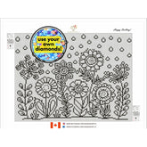 Colouring Canvas - April Showers - Canvas ONLY-30x40cm-Round-DiamondArt.ca