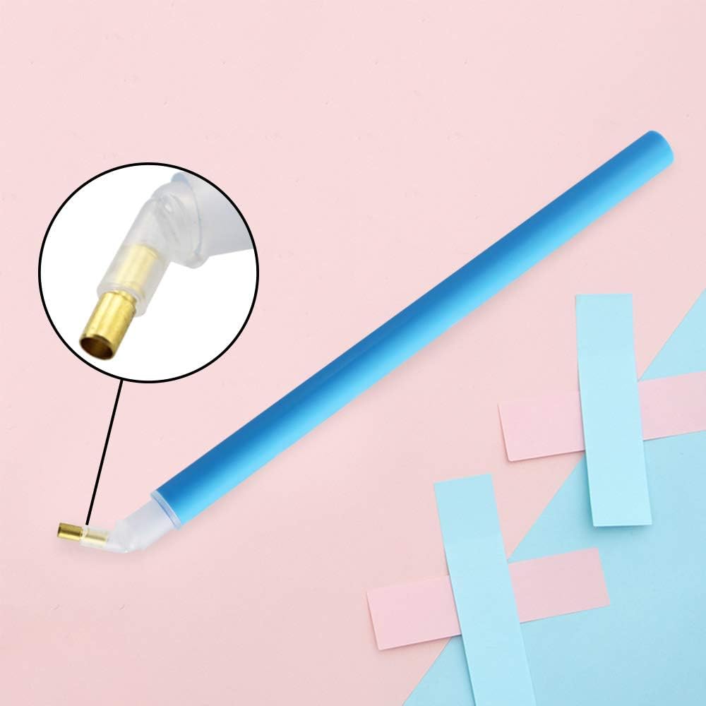 Angled Metal Tip Pen-Blue-DiamondArt.ca