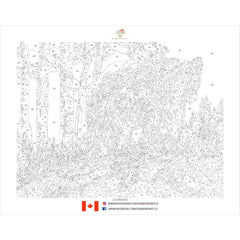 PAINT-BY-NUMBER Aspen Mountain Grizzly by Jeff Hoff-35x45cm-Paint-by-Number-DiamondArt.ca