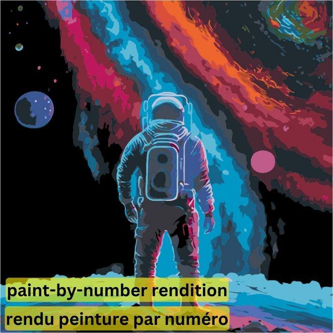 PAINT-BY-NUMBER Astronaut by Wumples-35x35cm-Paint-by-Number-DiamondArt.ca