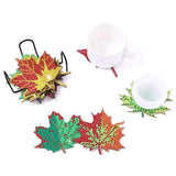 Autumn Leaves Coaster Set (10 pieces)-Special-DiamondArt.ca
