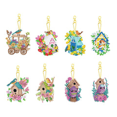 Bird Houses Key Chain Kit-Special-DiamondArt.ca