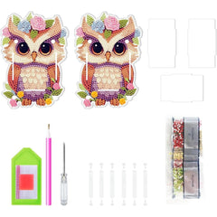 Blooming Owl Pen Holder-Special-DiamondArt.ca