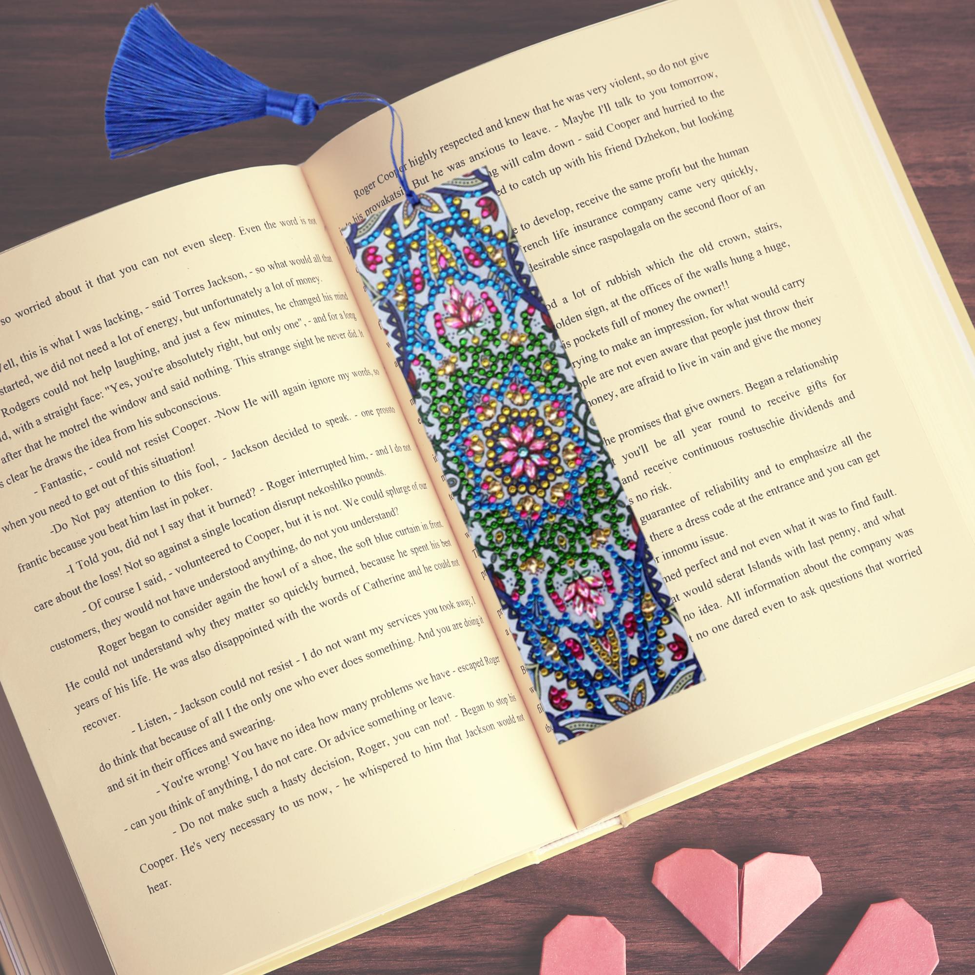 Blue Mandala Bookmark-Special-DiamondArt.ca