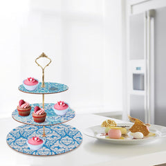 Blue Willow Wooden Tiered Tray-Special-DiamondArt.ca