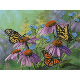 Butterfly Garden by Jeff Hoff-35x45cm-Round-DiamondArt.ca
