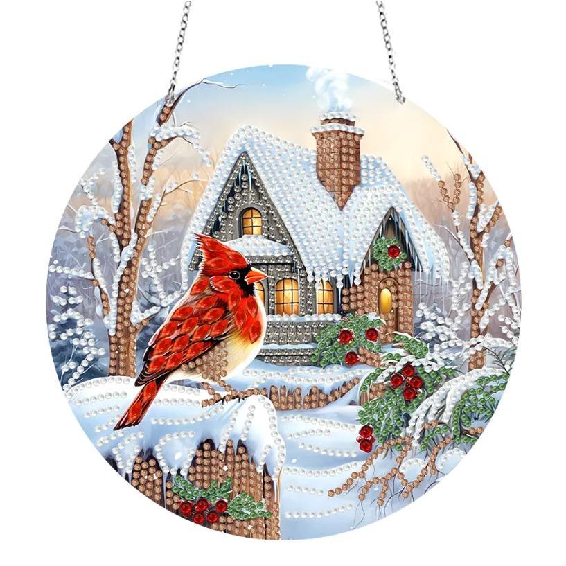 Winter Cardinals Decorative Wall Hanging-Special-DiamondArt.ca