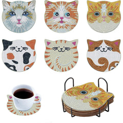 Cozy Cats Coaster Set (6 pieces)-Special-DiamondArt.ca
