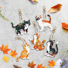 Crystal Cats Key Chain Kit-Special-DiamondArt.ca