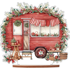 Sparkling Christmas Camper Tabletop Decoration-Special-DiamondArt.ca