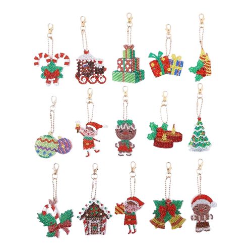 Christmas Key Chain Kit (15 Pieces)-Special-DiamondArt.ca