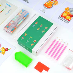 Cocktail Hour Sparkle Minis 12 Canvas Kit-Round-DiamondArt.ca