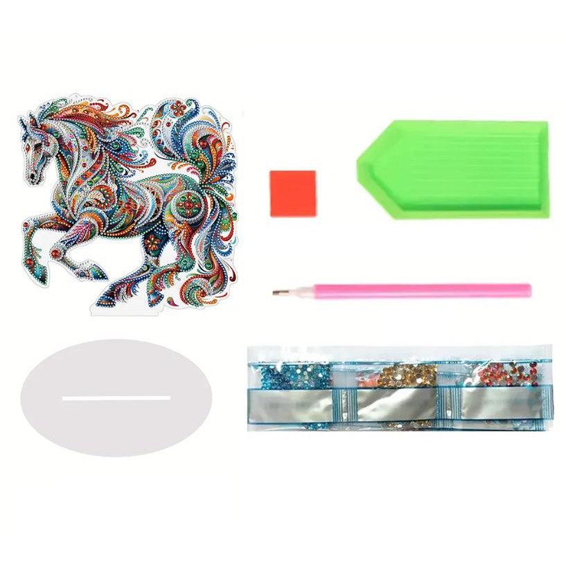 Colourful Horse Tabletop Decoration-Colourful Horse-DiamondArt.ca