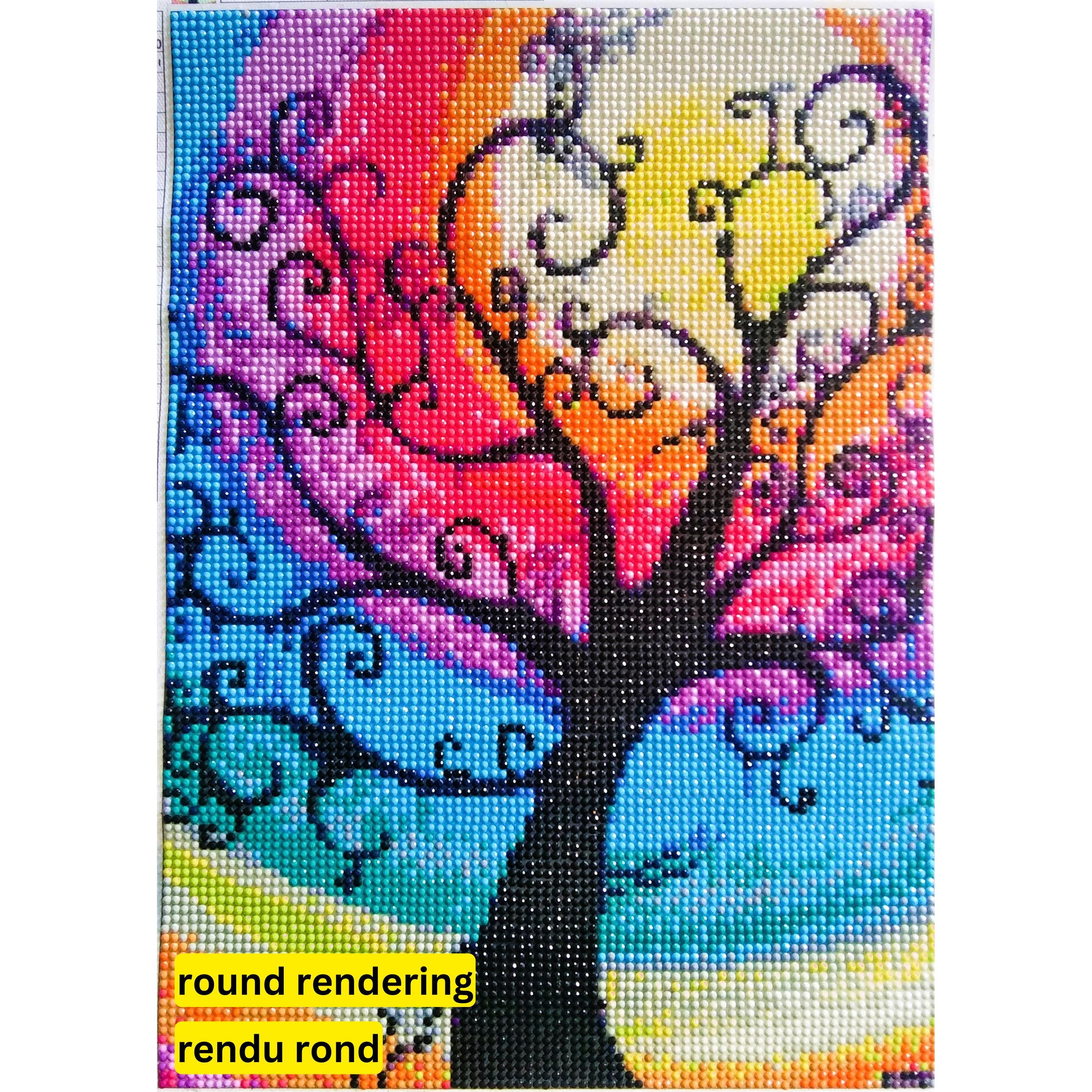 Colourful Tree-30x40cm-Round-DiamondArt.ca