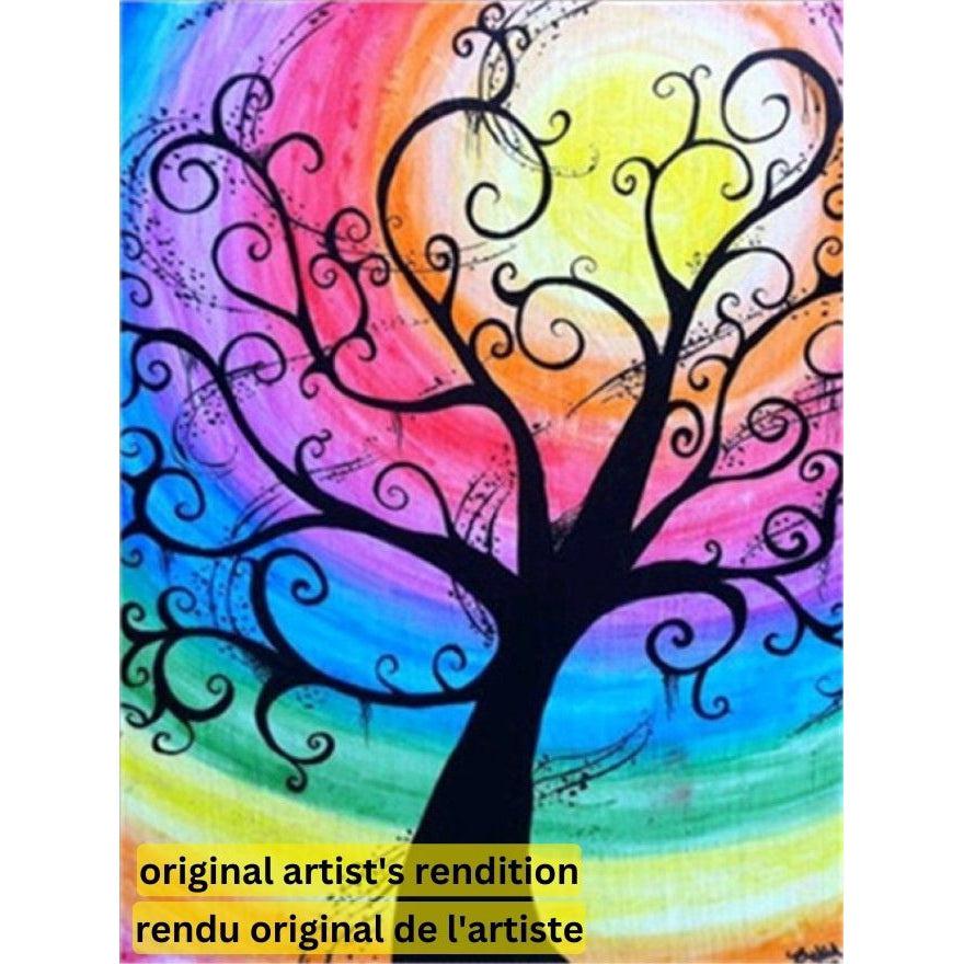 PAINT-BY-NUMBER Colourful Tree-35x45cm-Paint-by-Number-DiamondArt.ca