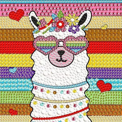 Cool Llama Kid's Kit-15x15cm-Special-DiamondArt.ca