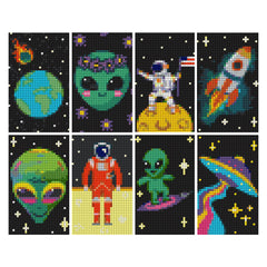 Cosmic Explorers Sparkle Minis 8 Canvas Kit-Square-DiamondArt.ca