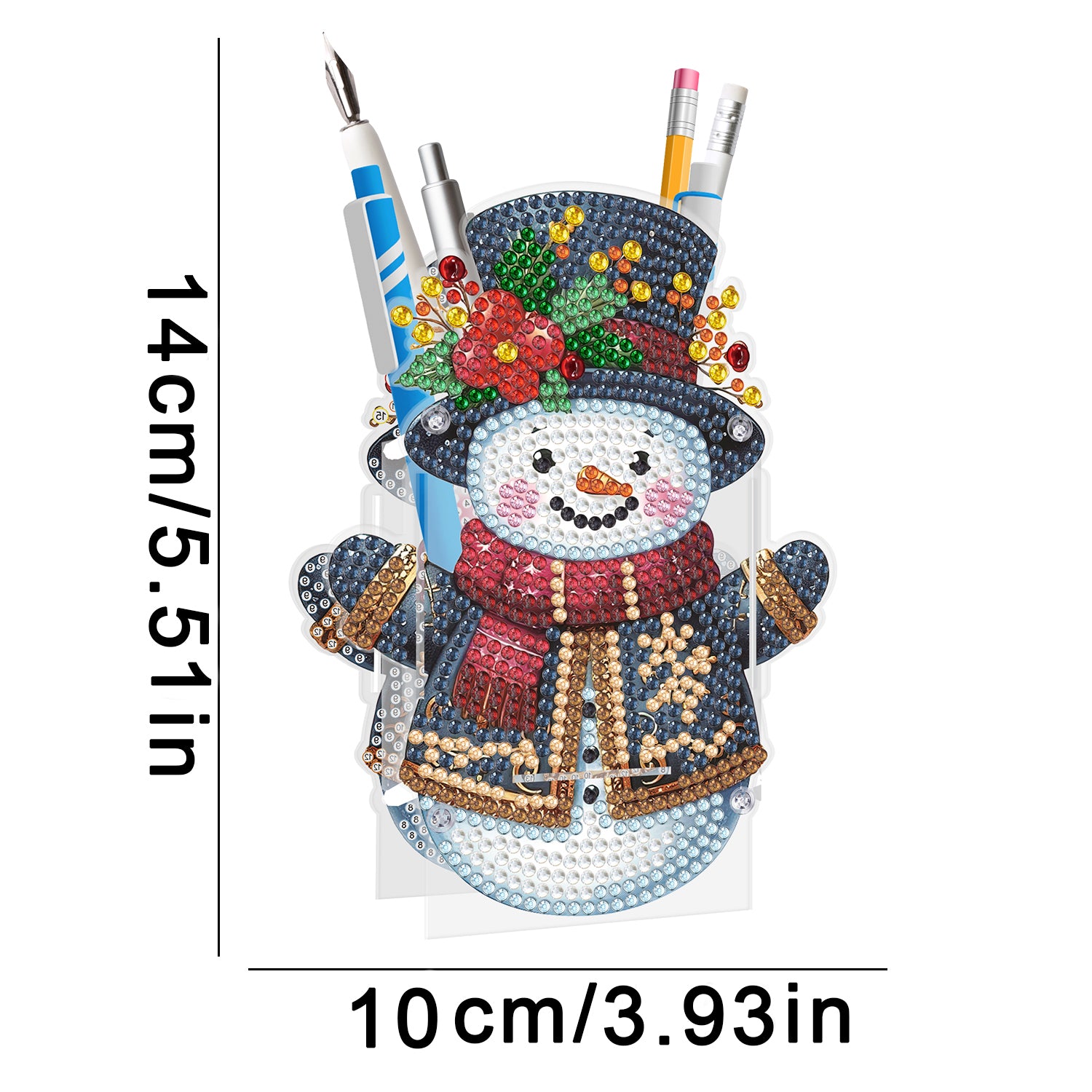 Cozy Snowman Pen Holder-Special-DiamondArt.ca