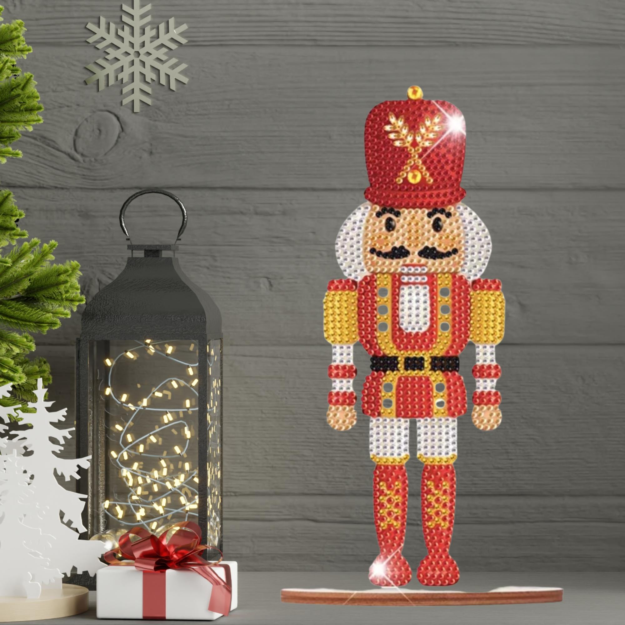 Crimsom Guard Nutcracker Tabletop Decoration-Special-DiamondArt.ca