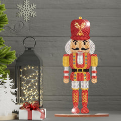 Crimsom Guard Nutcracker Tabletop Decoration-Special-DiamondArt.ca