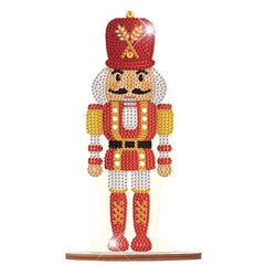 Crimsom Guard Nutcracker Tabletop Decoration-Special-DiamondArt.ca