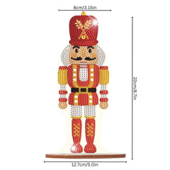 Crimsom Guard Nutcracker Tabletop Decoration-Special-DiamondArt.ca