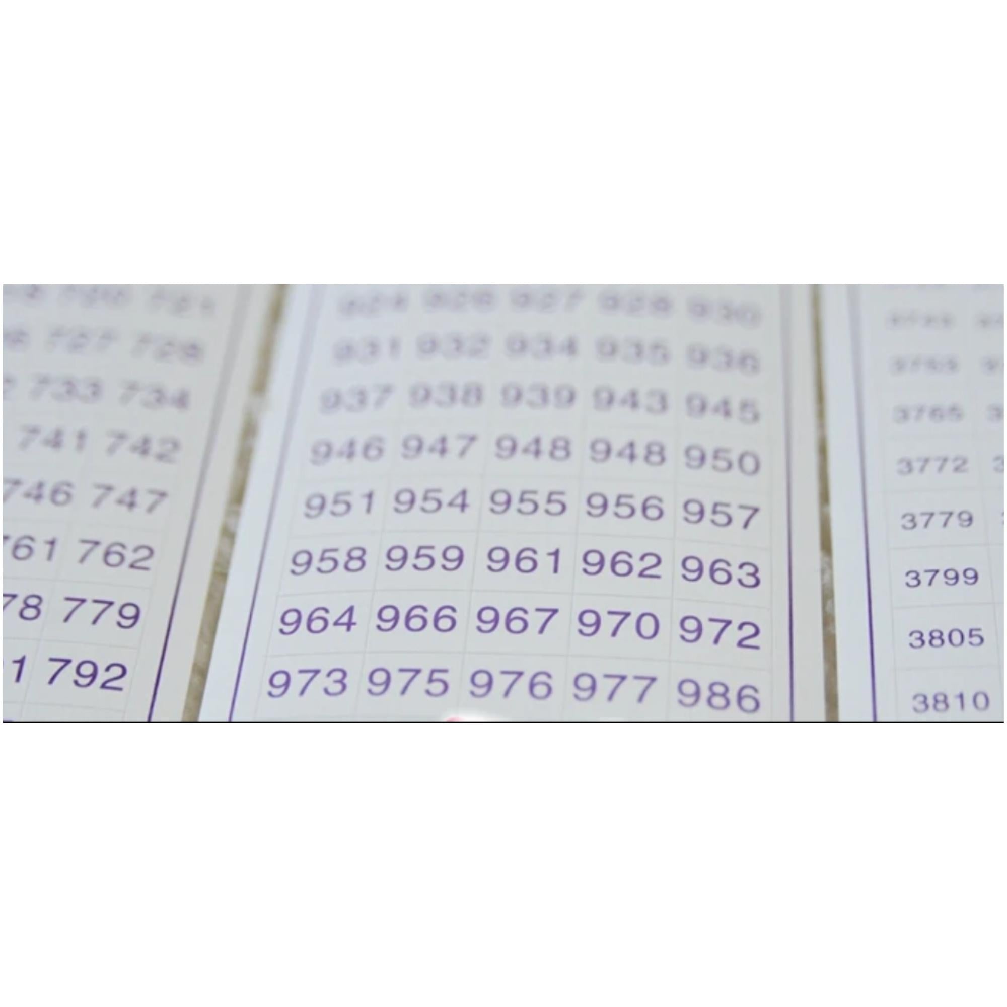DMC Number Stickers-1 Set-DiamondArt.ca