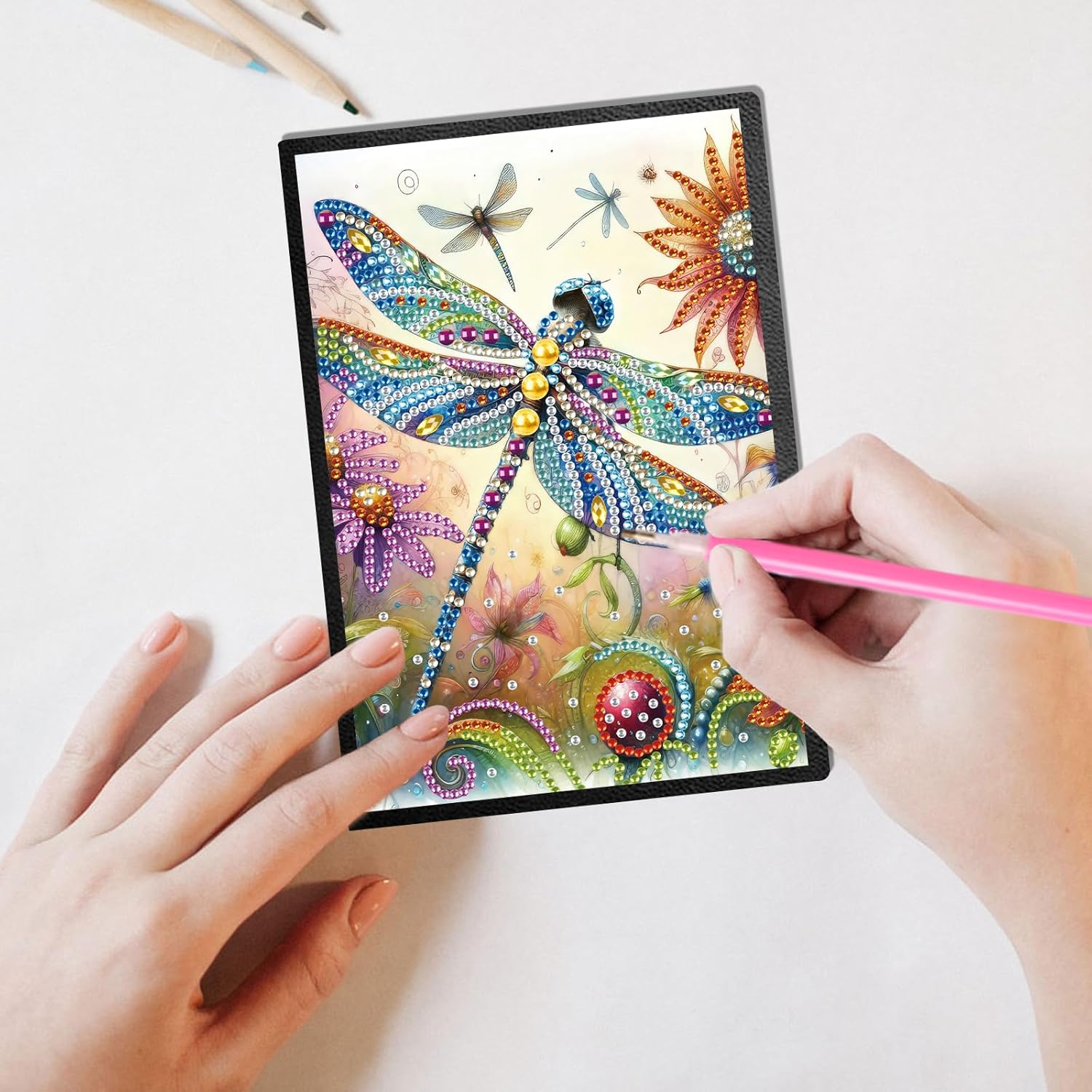 Dazzle Dragonfly Notebook-Special-DiamondArt.ca