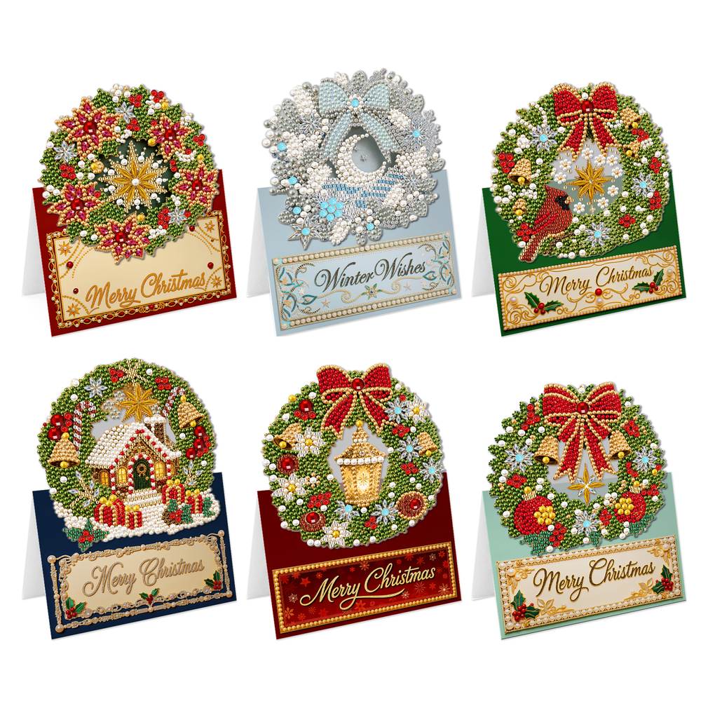 Deck the Halls Pop-Up Christmas Card Set (6 Pack)-Special-DiamondArt.ca