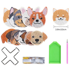 Bark & Sparkle Coaster Set (10 pieces)-Special-DiamondArt.ca