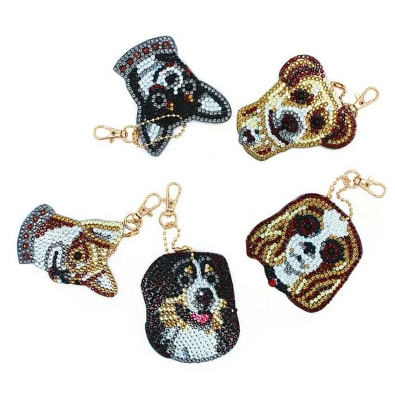 Dogs Key Chain Kit-Special-DiamondArt.ca