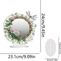 Dragonfly Reflections Tabletop Mirror-Special-DiamondArt.ca
