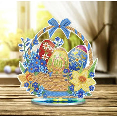 Easter Basket Tabletop Decoration-Easter Basket-DiamondArt.ca