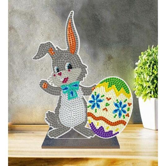 Easter Bunny Wooden Tabletop Decoration-Easter Bunny-DiamondArt.ca