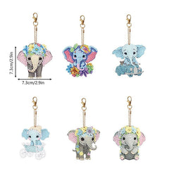 Elephant Blossoms Keychain Kit-Special-DiamondArt.ca