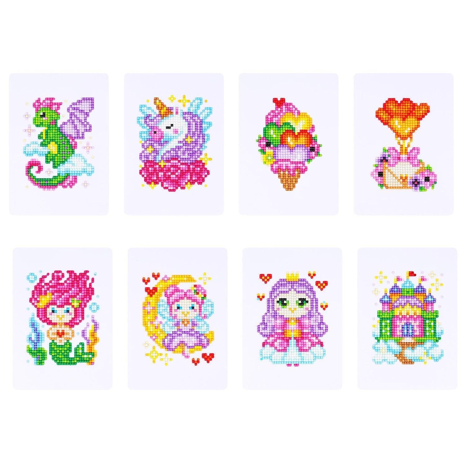 Enchanted Fairy Tales Sparkle Minis 8 Canvas Kit-Round-DiamondArt.ca