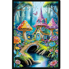Fairyland Mushroom Village Notebook-Special-DiamondArt.ca
