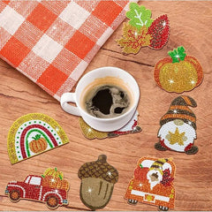 Fall Gnomes Coaster Set (9 pieces)-Special-DiamondArt.ca