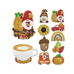 Fall Gnomes Coaster Set (9 pieces)-Special-DiamondArt.ca