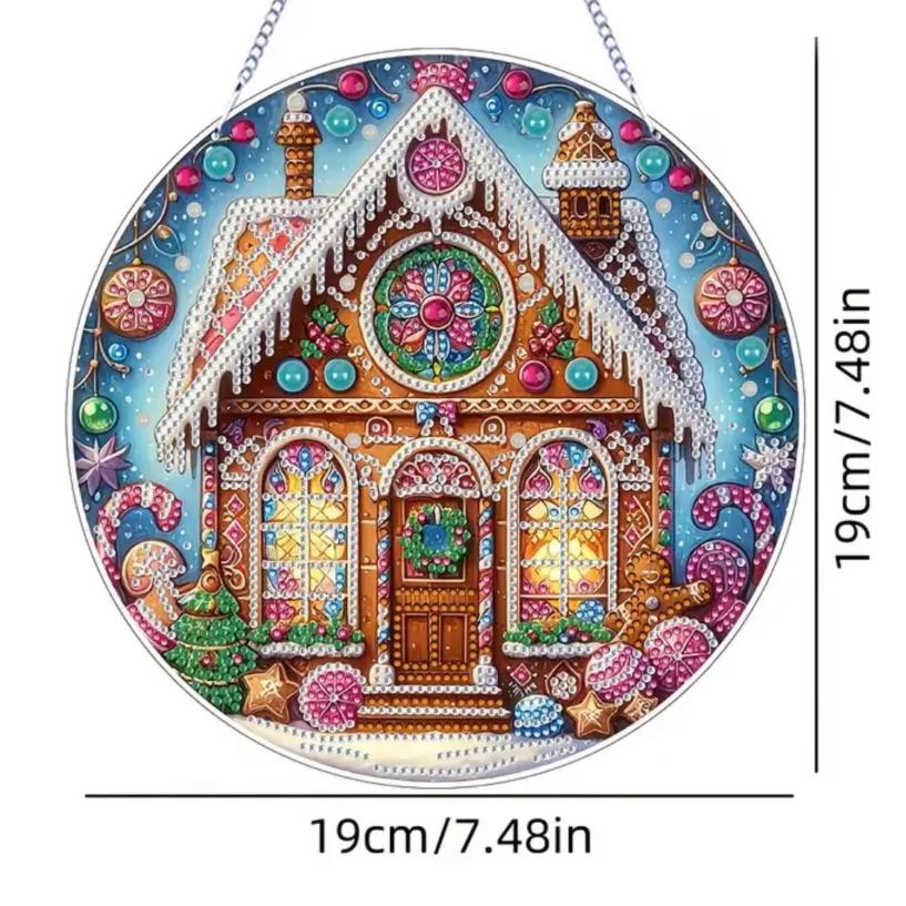 Festive Gingerbread Wall Hanging-Special-DiamondArt.ca