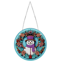 Festive Snowman Wall Hanging-Festive Snowman-DiamondArt.ca