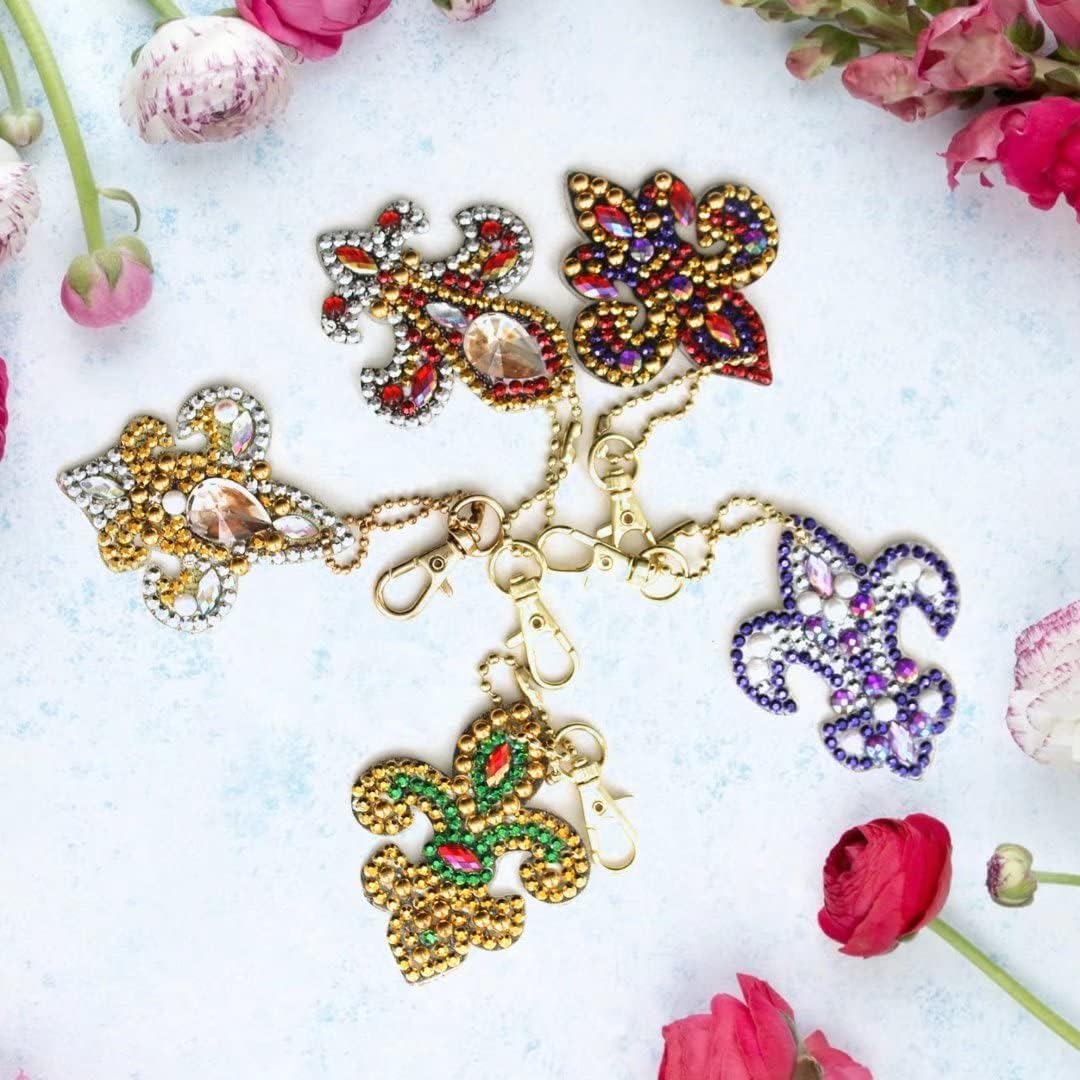 Fleur-de-lis Key Chain Kit-Special-DiamondArt.ca