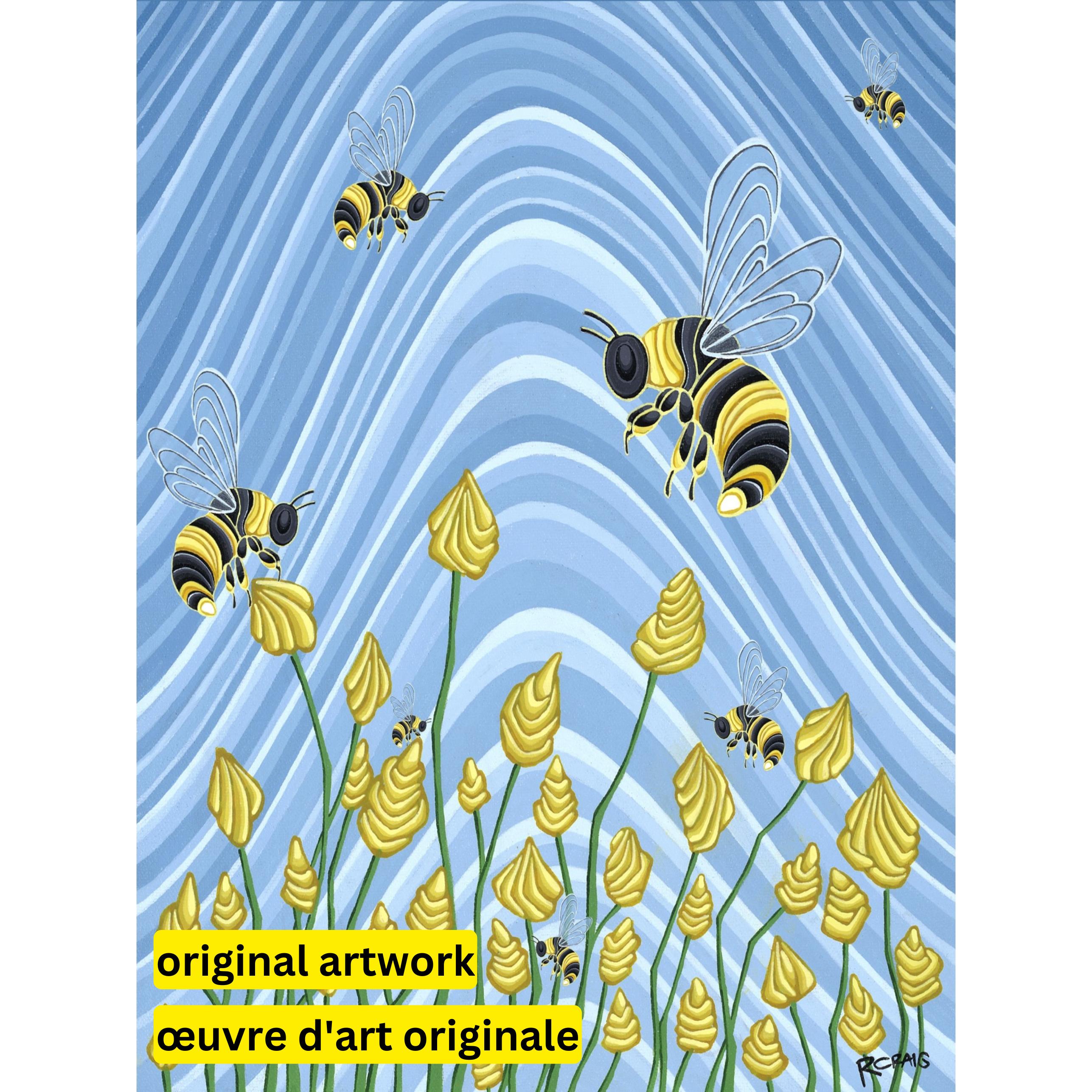 Flight of the Bumblebees by Robbie Craig-30x40cm-Round-DiamondArt.ca