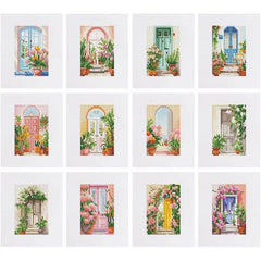 Floral Doorways Sparkle Minis 12 Canvas Kit-Square-DiamondArt.ca